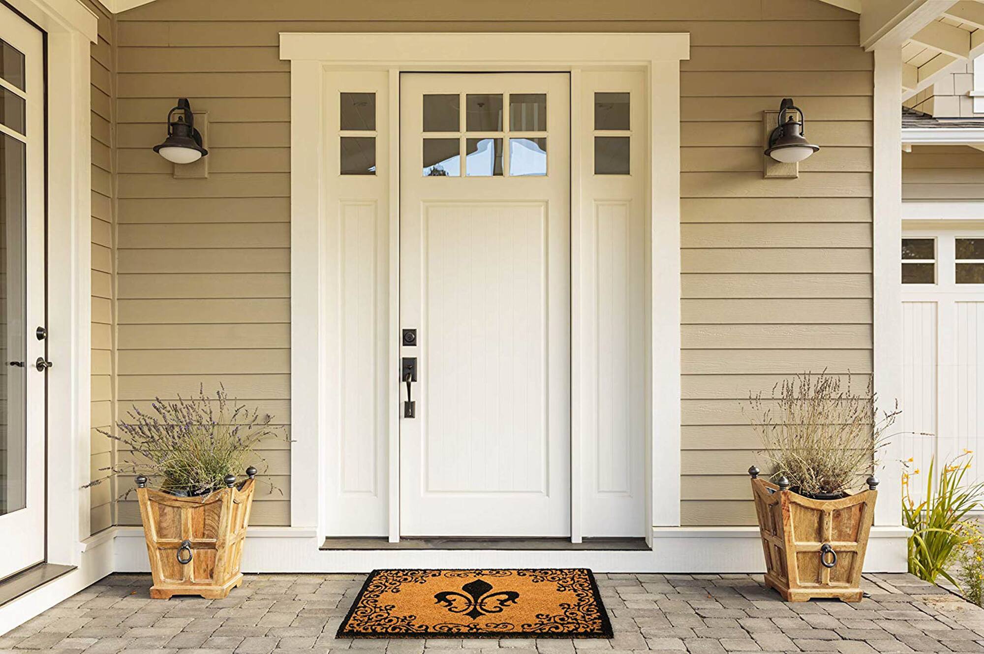 DII® Regal Fleur De Lis Vinyl Back Coir Doormat